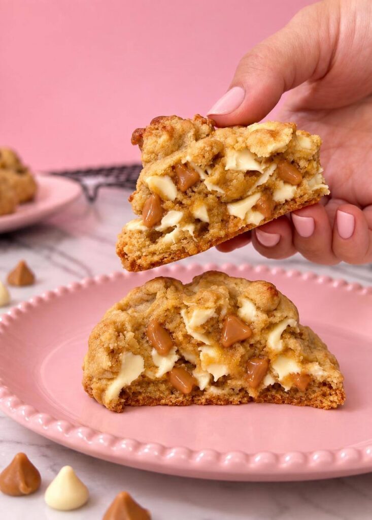 September limited-edition cookie with caramel and white chocolate pieces